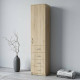 Пенал Анжело Ferrum-decor на 3 полиці з дверима та 4 ящиками 1900x400x380 ДСП Дуб Сонома 16 мм (FRD-104933) - фото 1