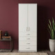 Шафа Анжело Ferrum-decor на 3 полиць з 2 дверима та 4 ящики 1900x700x380 ДСП Біле 16 мм (FRD-105025) - фото 1