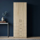 Шкаф Анжело Ferrum-decor на 3 полок с 2 дверями и 4 ящика 1900x700x380 ДСП Дуб Сонома 16 мм (FRD-105028) - фото 1
