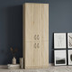 Шкаф Анжело Ferrum-decor на 5 полок с 4 дверями 1900x700x380 ДСП Дуб Сонома 16 мм (FRD-105040) - фото 1