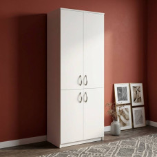 Шкаф Анжело Ferrum-decor 5 полок 4 двери 1900x800x380 ДСП Белое 16 мм (FRD-105055)