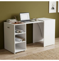 Стіл-тумба трансформер Смарт 1/2 Ferrum-decor 750x1450x600 ДСП Біле 16 мм (FRD-105074)