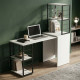 Стол-тумба трансформер Смарт 3/1 с этажеркой Ferrum-decor 1430x1450x500 Черный металл ДСП Белое 16 мм (FRD-105109) - фото 1