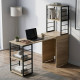 Стол-тумба трансформер Смарт 3/2 с этажеркой Ferrum-decor 1430x1450x600 Черный металл ДСП Дуб Сонома 16 мм (FRD-105119) - фото 1