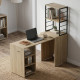 Стол-тумба трансформер Смарт 4/2 с этажеркой Ferrum-decor 1430x1450x600 Черный металл ДСП Дуб Сонома 16 мм (FRD-105133) - фото 1