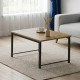 Стіл журнальний приставний Террі Комбо Ferrum-decor 345x662x440 Чорний метал ДСП Дуб Артизан 16 мм (FRD-105141) - фото 1