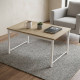 Стол журнальный приставной Терри Комбо Ferrum-decor 345x662x440 Белый металл ДСП Дуб Сонома 16 мм (FRD-105146) - фото 1