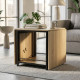 Стіл журнальний трансформер Куб Комбо Ferrum-decor 540x532x500 Чорний метал ДСП - Дуб Сонома 16 мм (FRD-105153) - фото 1