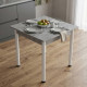 Стіл кухонний Ferrum-decor Агата 75x80x80 Білий ДСП Бетон 16мм (FRD-105558) - фото 1