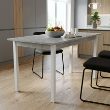 Стіл кухонний Ferrum-decor Маріо 75x120x60 Білий ДСП Бетон 16мм (FRD-105582)
