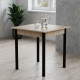 Стіл кухонний Ferrum-decor Агата 75x80x80 Чорний ДСП Сан-Марино 16мм (FRD-105637) - фото 1