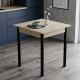 Стіл кухонний Ferrum-decor Агата 75x70x70 Чорний ДСП Сан-Марино 16мм (FRD-105668) - фото 1