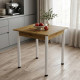 Стіл кухонний Ferrum-decor Агата 75x70x70 Білий ДСП Дуб Артизан 16мм (FRD-105669) - фото 1