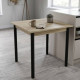 Кухонний стіл Ferrum-decor Агата 75x70x70 Чорний ДСП Сонома 16мм (FRD-106246) - фото 1