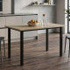 Стіл універсальний Knap Ferrum-decor 75x120x60 Чорний метал ДСП Дуб Сан-Марино 16 мм (FRD-106347) - фото 1