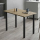 Стіл універсальний Knap Ferrum-decor 75x140x60 Чорний метал ДСП Дуб Сонома 16 мм (FRD-106357) - фото 1