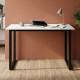 Стол письменный Кнап 2 Ferrum-decor 75x100x60 Черный металл ДСП Белый 16 мм (FRD-106386) - фото 1