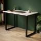 Стол письменный Кнап 2 Ferrum-decor 75x120x60 Черный металл ДСП Белый 16 мм (FRD-106394) - фото 1