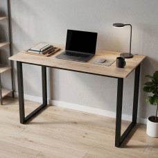 Стіл письмовий Кнап 2 Ferrum-decor 75x120x60 Чорний метал ДСП Дуб Сан-Марино 16 мм (FRD-106395)
