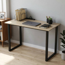 Стіл письмовий Кнап 2 Ferrum-decor 75x120x60 Чорний метал ДСП Дуб Сонома 16 мм (FRD-106397)