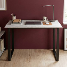 Стіл письмовий Кнап 2 Ferrum-decor 75x120x60 Чорний метал ДСП Бетон 16 мм (FRD-106400)