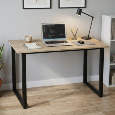 Стіл письмовий Кнап 2 Ferrum-decor 75x140x60 Чорний метал ДСП Дуб Сонома 16 мм (FRD-106405)