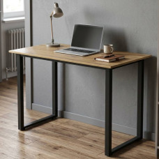 Стіл письмовий Кнап 2 Ferrum-decor 75x140x60 Чорний метал ДСП Дуб Артизан 16 мм (FRD-106407)