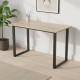 Стол письменный Кнап 2 Ferrum-decor 75x100x70 Черный металл ДСП Дуб Сонома 16 мм (FRD-106413) - фото 1