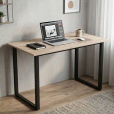 Стіл письмовий Кнап 2 Ferrum-decor 75x140x70 Чорний метал ДСП Дуб Сан-Марино 16 мм (FRD-106427)