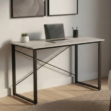 Стол письменный Дейв Ferrum-decor 75x100x60 Черный металл ДСП Бетон 16 мм (FRD-106434)