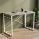 Стіл письмовий Дейв Ferrum-decor 75x140x60 Білий метал ДСП Бетон 16 мм (FRD-106447) - фото 1