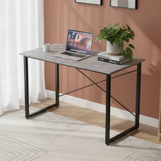 Стіл письмовий Дейв Ferrum-decor 75x140x60 Чорний метал ДСП Бетон 32 мм (FRD-106449)