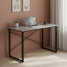 Стіл письмовий Дейв Ferrum-decor 75x100x70 Чорний метал ДСП Бетон 32 мм (FRD-106455)
