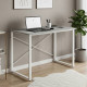 Стіл письмовий Дейв Ferrum-decor 75x100x70 Білий метал ДСП Бетон 32 мм (FRD-106456) - фото 1