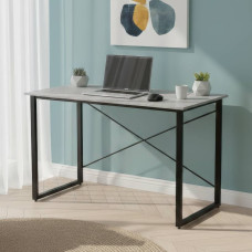 Стіл письмовий Дейв Ferrum-decor 75x120x70 Чорний метал ДСП Бетон 32 мм (FRD-106461)