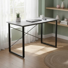 Стіл письмовий Дейв Ferrum-decor 75x140x70 Чорний метал ДСП Бетон 16 мм (FRD-106464)