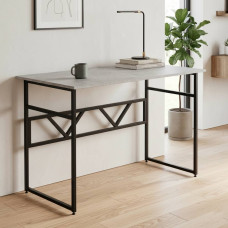 Стол письменный Раян Ferrum-decor 75x100x60 Черный металл ДСП Бетон 16 мм (FRD-106471)