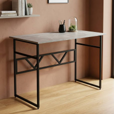 Стол письменный Раян Ferrum-decor 75x100x60 Черный металл ДСП Бетон 32 мм (FRD-106474)