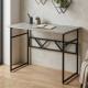 Стол письменный Раян Ferrum-decor 75x140x60 Черный металл ДСП Бетон 16 мм (FRD-106483) - фото 1