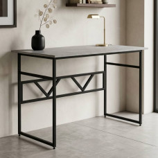 Стол письменный Раян Ferrum-decor 75x100x70 Черный металл ДСП Бетон 16 мм (FRD-106489)