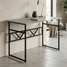 Стол письменный Раян Ferrum-decor 75x120x70 Черный металл ДСП Бетон 16 мм (FRD-106495)
