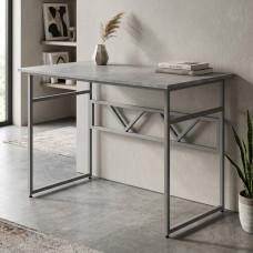Стіл письмовий Раян Ferrum-decor 75x120x70 Сірий метал ДСП Бетон 16 мм (FRD-106497)
