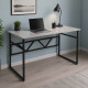 Стіл письмовий Раян Ferrum-decor 75x140x70 Чорний метал ДСП Бетон 16 мм (FRD-106501) - фото 1