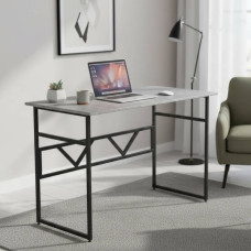 Стол письменный Раян Ferrum-decor 75x140x70 Черный металл ДСП Бетон 32 мм (FRD-106504)