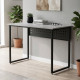 Стол письменный Майк Ferrum-decor 75x120x60 Черный металл ДСП Бетон 32 мм (FRD-106516) - фото 1