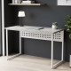 Стол письменный Майк Ferrum-decor 75x140x60 Белый металл ДСП Бетон 16 мм (FRD-106520) - фото 1