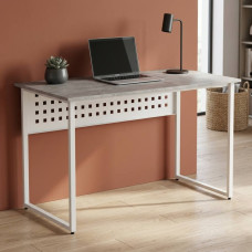 Стол письменный Майк Ferrum-decor 75x100x70 Белый металл ДСП Бетон 16 мм (FRD-106526)