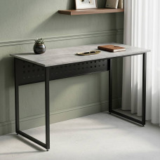 Стіл письмовий Майк Ferrum-decor 75x140x70 Чорний метал ДСП Бетон 32 мм (FRD-106540)