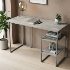 Стол письменный Кевин Ferrum-decor 75x100x60 Серый металл ДСП Бетон 32 мм (FRD-106548)