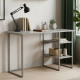Стол письменный Кевин Ferrum-decor 75x140x60 Серый металл ДСП Бетон 16 мм (FRD-106557) - фото 1